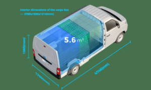 Khoang hàng Karry E5 rộng 5,6 m³ với tải trọng định mức 945 kg