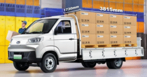Xe tải điện Karry X5 có ngoại thất hiện đại, gọn gàng