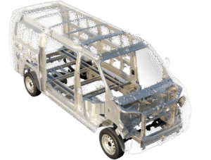 Xe tải van điện Karry E5 đạt độ an toàn cao với khung thép cường lực 63%