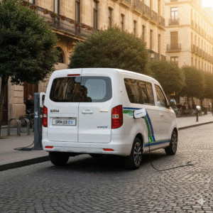 Xe tải van điện SRM E8 thân thiện môi trường và tiết kiệm cho người dùng.