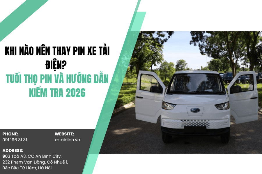 Thay pin xe tải điện