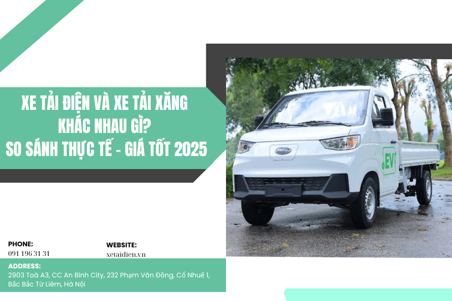 xe tải điện và xe tải xăng