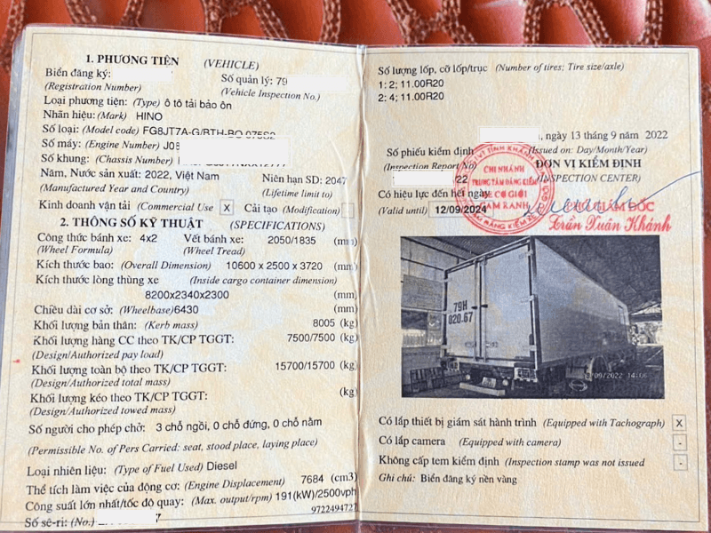 Đăng kiểm xe tải nhằm kiểm tra an toàn kỹ thuật và môi trường